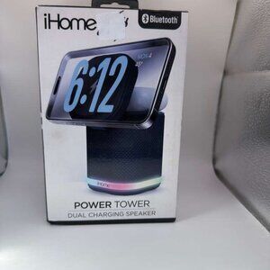 iHome Power Tower Dual Charging Bluetooth Speaker – Wireless + USB Charging –NEW